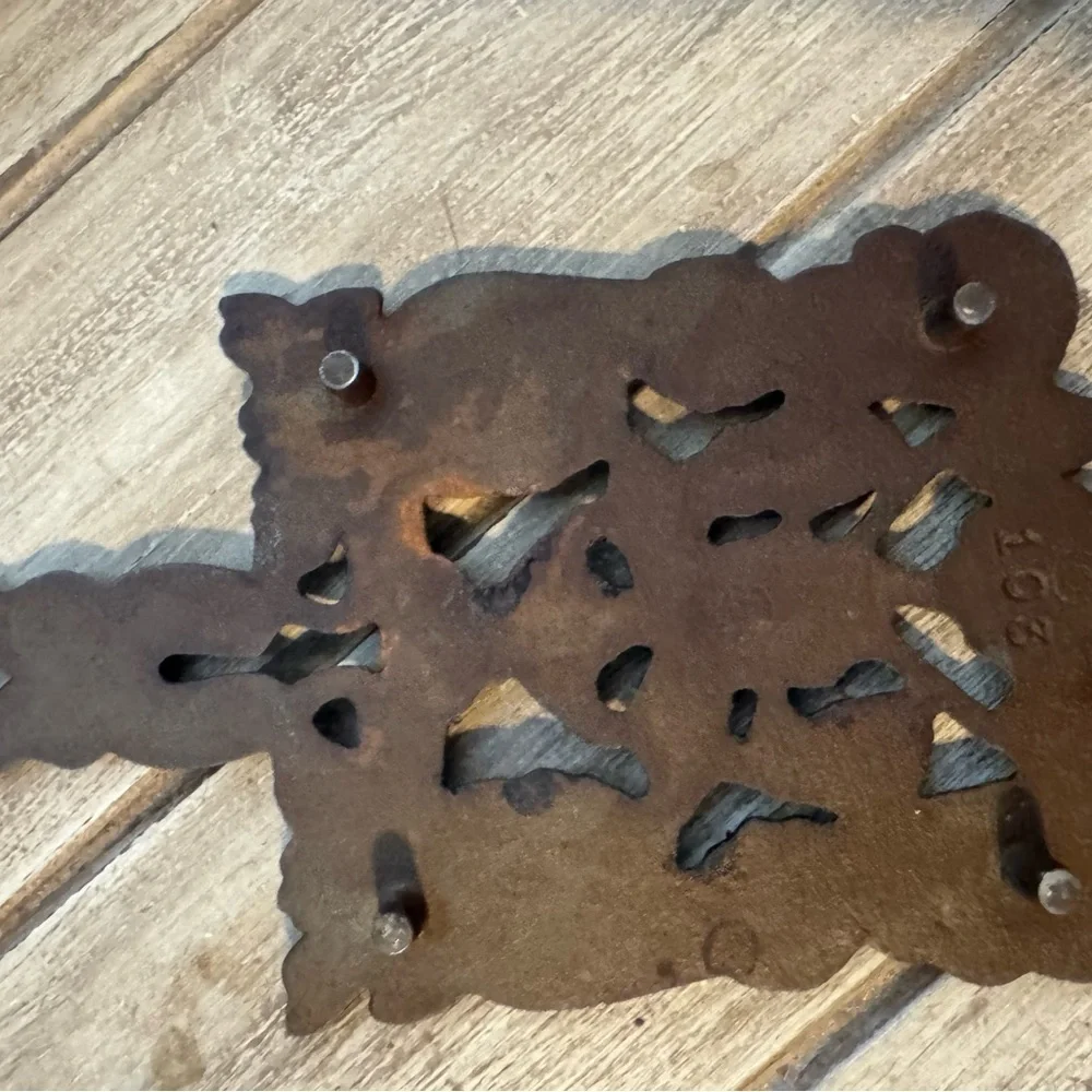 Ornate Black Cast Iron Trivet
